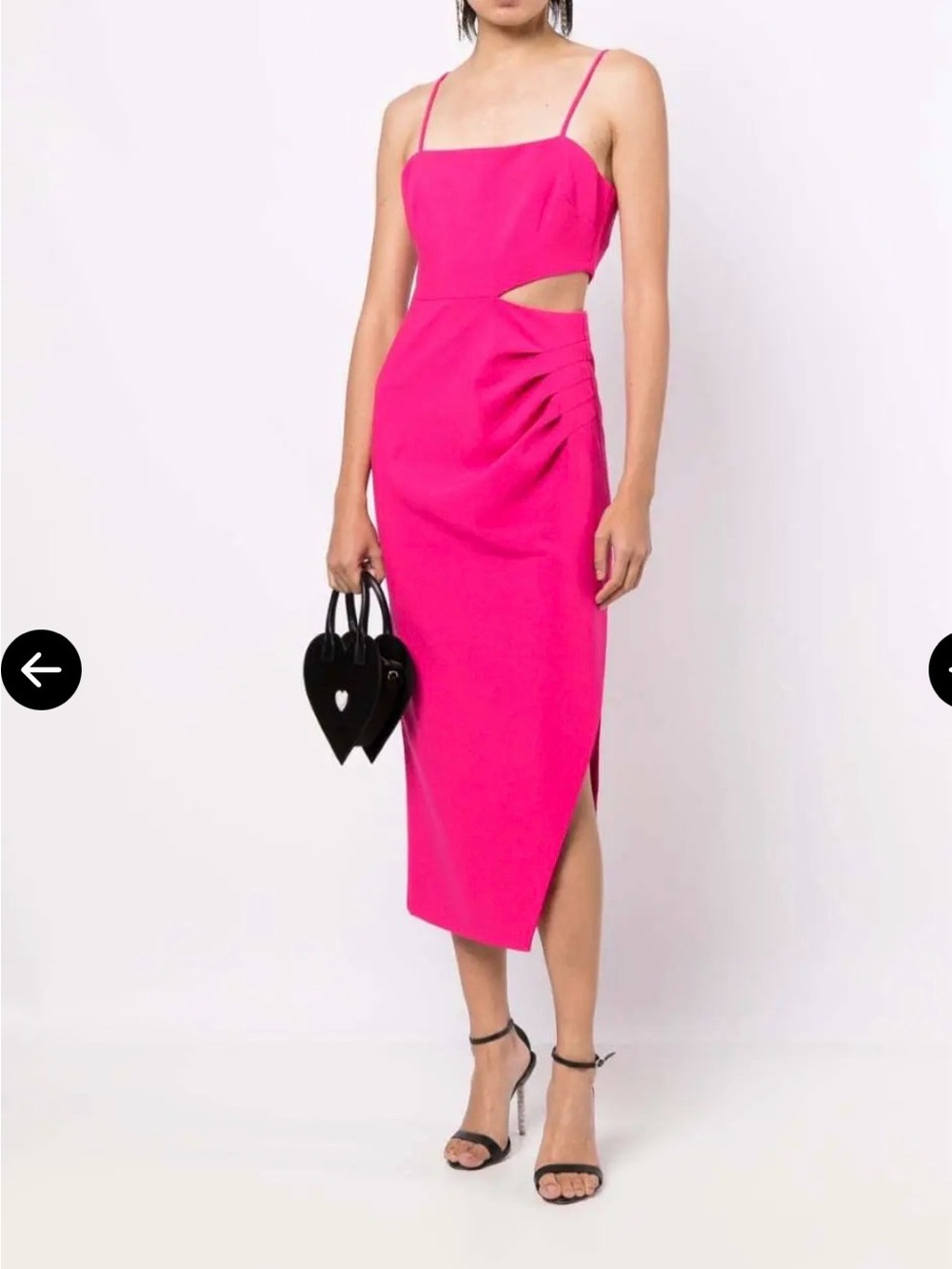 Likely  Cutout Midi Dress with Spaghetti Straps